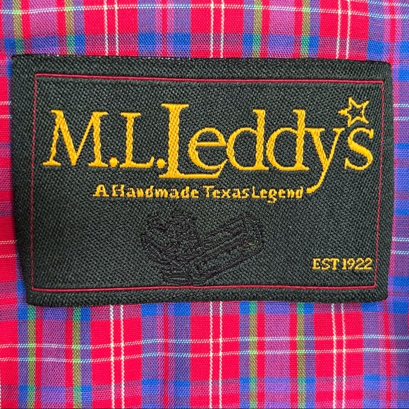 M.L. Leddy’s Plaid Pearl Snap Western Shirt NWT - Picture 3 of 16